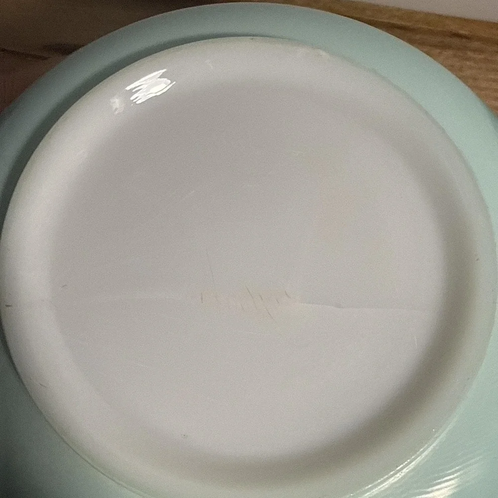 Vintage Aqua Glasbake for Sunbeam Mixing Bowl